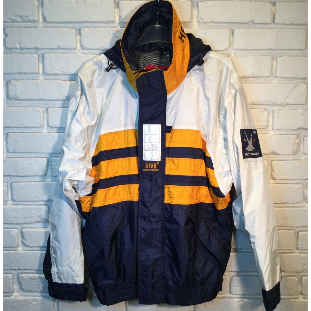 Helly Hansen Vintage “Extreme” color block Windbreaker Jacket S Flaw Read *